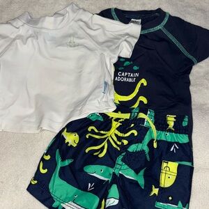 3 piece swim set baby boy 3/6 months